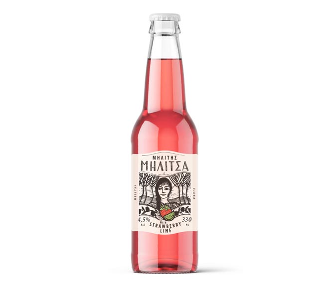 Militsa Apple Premium Cyprus Cider Bottle 330Ml - Strawberry Lime (Beers, Wines & Spirits)