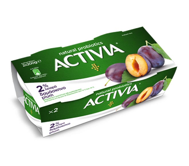 Fruit Yogurt Activia 2X200G - Plums