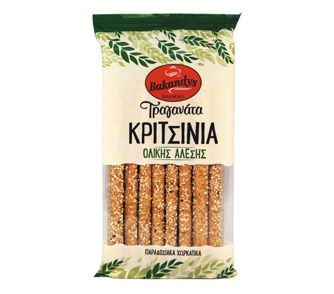 Bakandys Breadsticks Traganata Wholewheat Grissini Sticks 200G