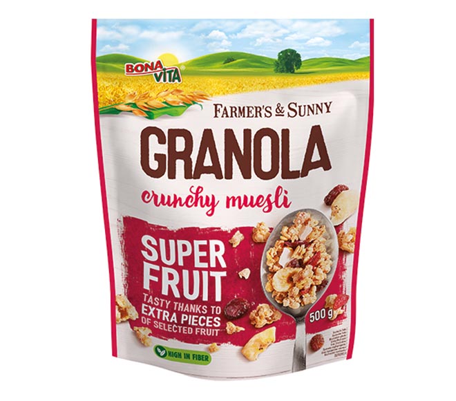 Bonavita Granola Crunchy Muesli 500G - Super Fruit