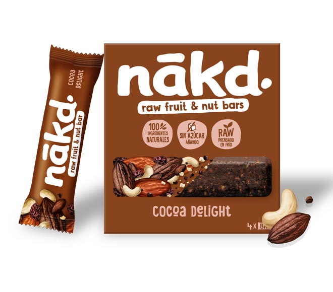 Nakd Raw Fruit Nut Bar 4X35G - Cocoa Delight
