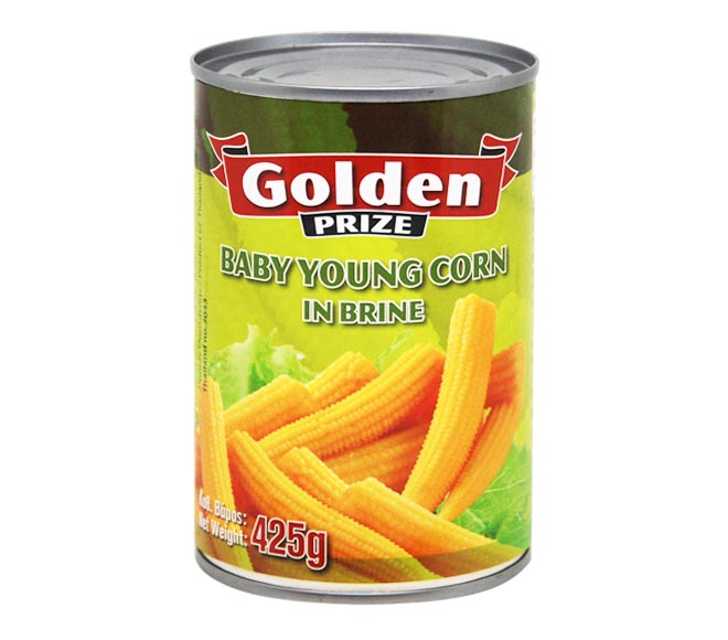 Golden Prize Baby Young Corn Whole In Brine 425G