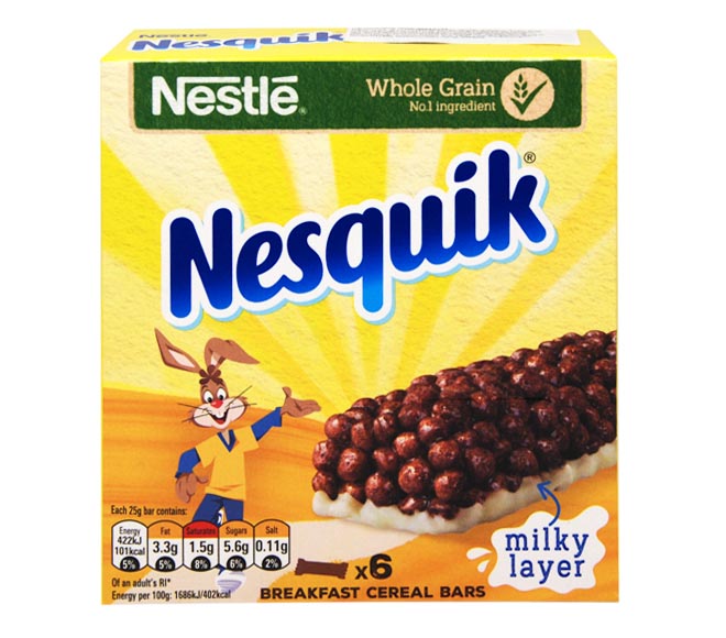 Nestle Nesquik Bars Milky Layer 6X25G