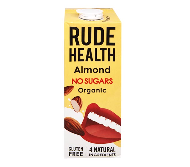 Rude Health Dairy Free Organic Almond Drink Milk 1L - No Sugars