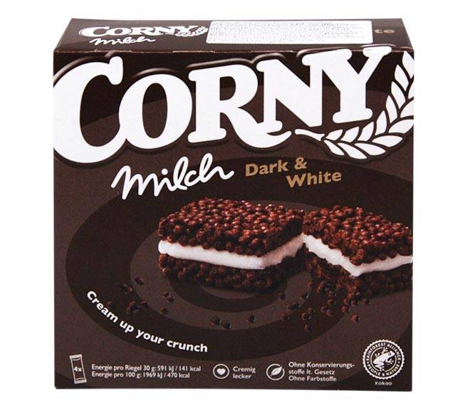 Corny Bar Milk 4X30G - Dark White