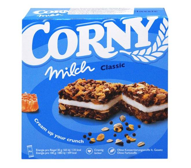 Corny Bar Milk 4X30G - Classic