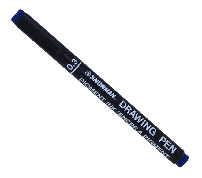 Pen Snowman Drawing 0.3Mm - Blue