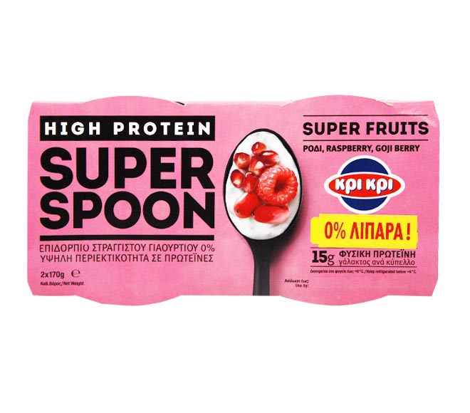 Kri Kri  Fruit Yogurtsuper Spoon Pomegranate Raspberry 2X170G