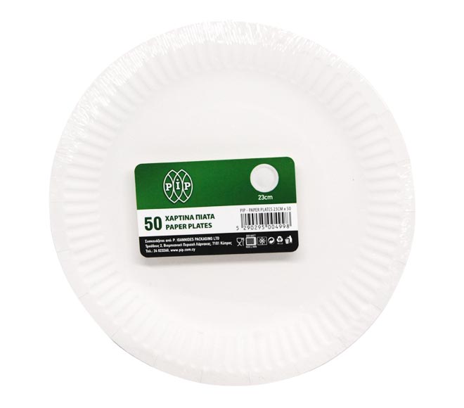 Pip Round White Paper Plates 23Cm X 50Pcs