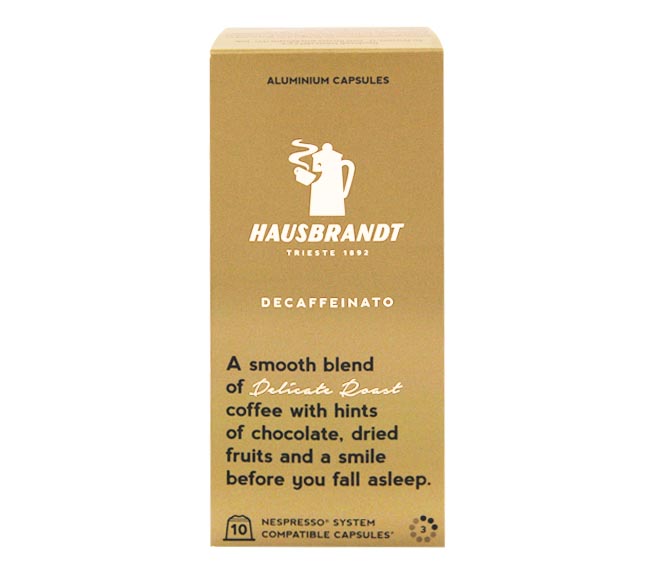 Hausbrandt Nespresso Compatible Capsules 50G 10 Caps Decaffeinato