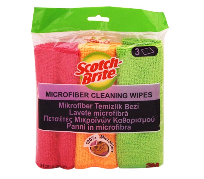 Scotch Cloth  Brite Microfiber Cleaning Wet Wipes 3Pcs