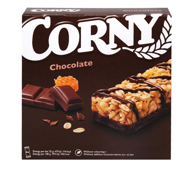 Corny Bars 6X25G Chocolate