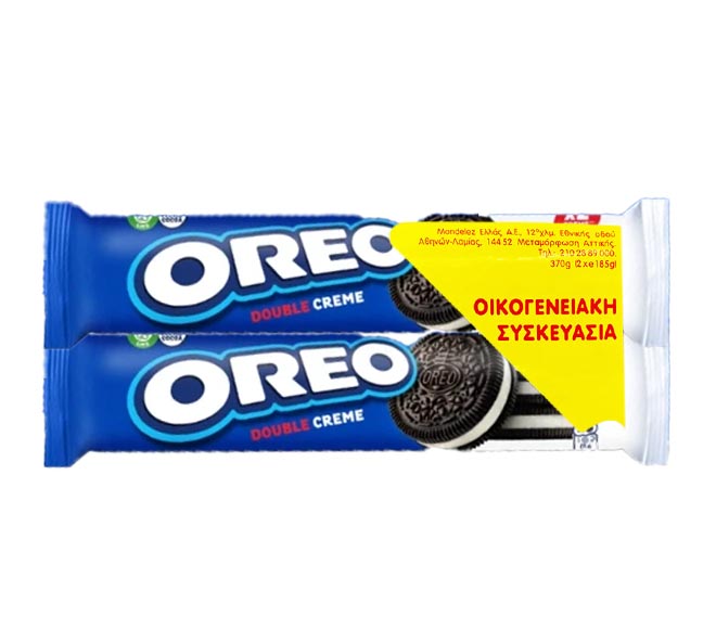Oreo Cookies Double Cream 2X185G Family Pack