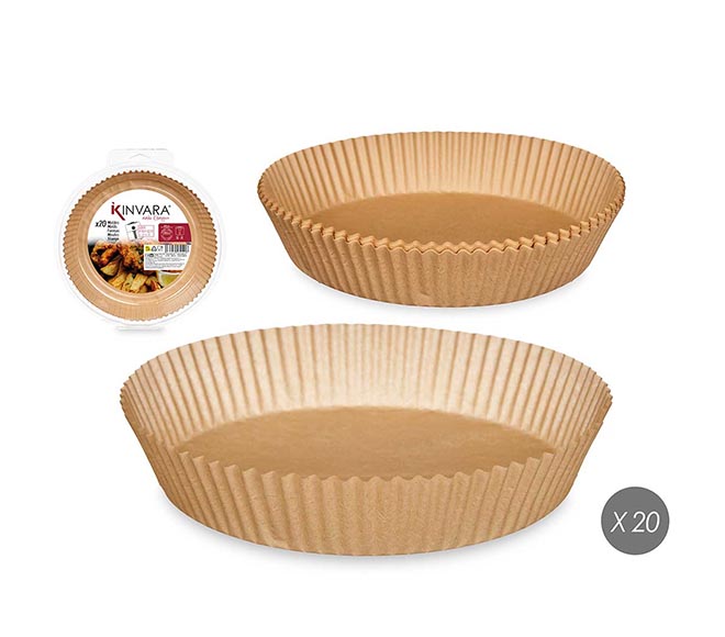 Kinvara Paper Molds For Air Fryer 24Cm Round 20Pcs