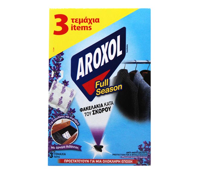 Aroxol Moth  Full Season Sachets 3Pcs