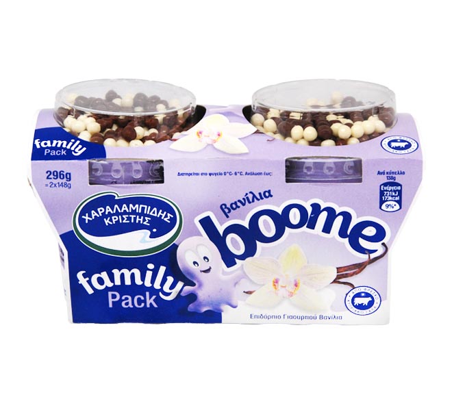 Charalambidis Christis  Fruit Yogurt Boome Vanilla 2X148G