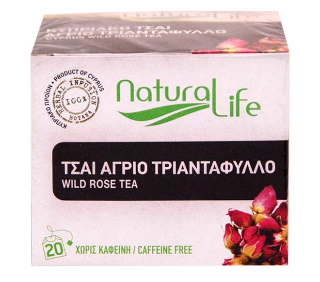 Natural Life  Tea 20Pcs 26G Wild Rose 100% Natural Herbs Caffeine Free