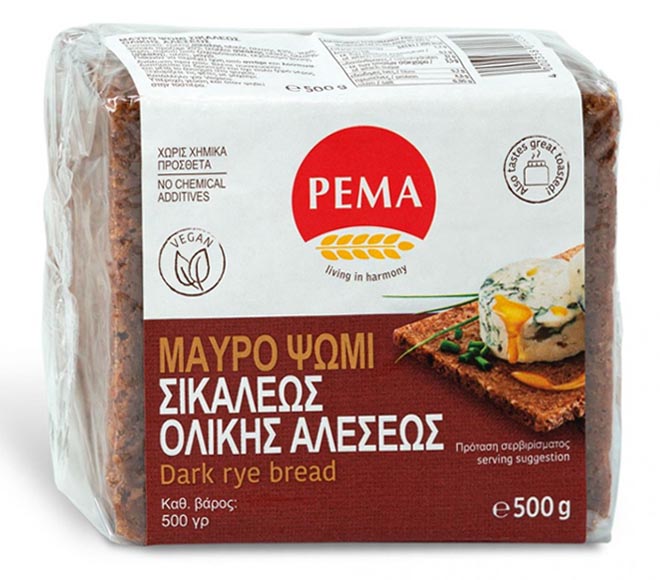 Pema Dark Rye Bread 500G