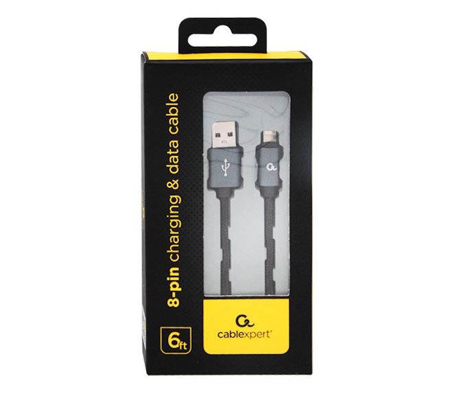 Cablexpert Charging Data Cable 8 Pin Black