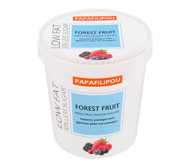 frozen yogurt PAPAFILIPOU low fat 150ml - Forest Fruits Swirl