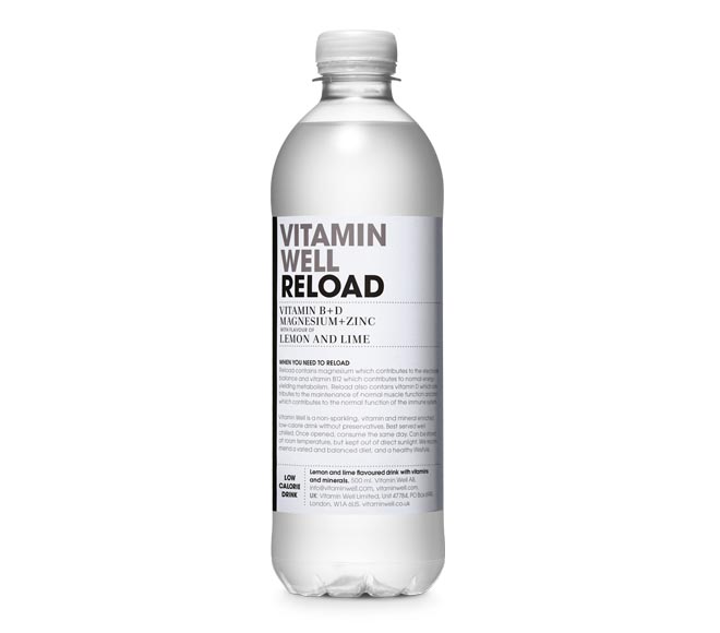 Vitamin Well Vitamin Water Lemon Lime Flavour 500Ml Reload