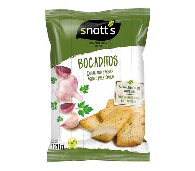 Snatts Bocaditos 120G Garlic Parsley