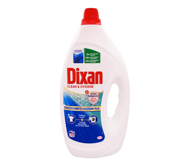 Dixan Plus Gel 70 Washes 3.150L Clean Hygiene