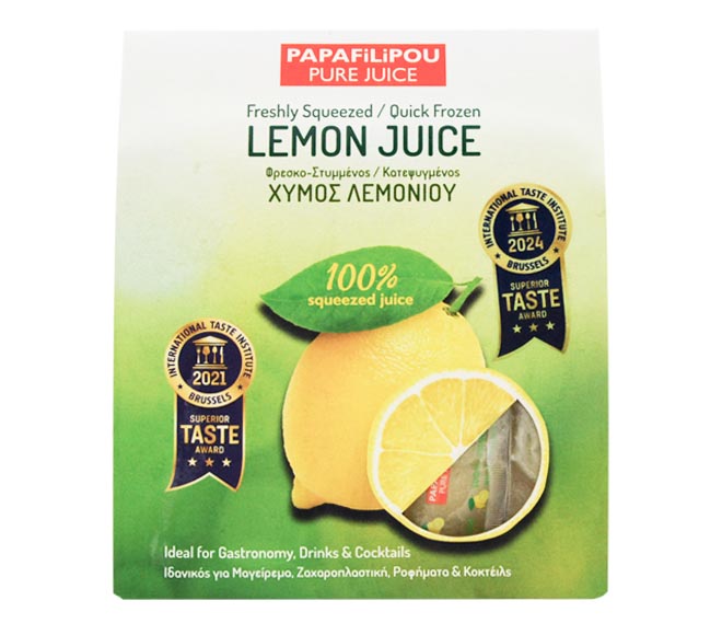 PAPAFILIPOU Lemon Juice freshly squized/Quick Frozen 14x24ml Sachets