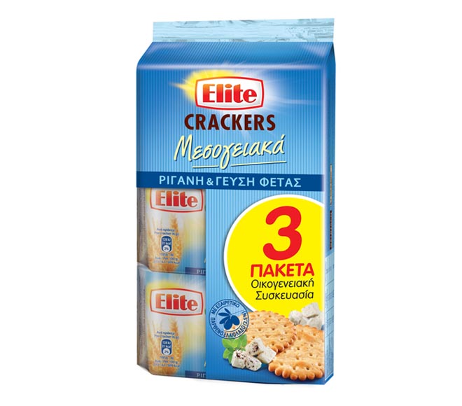 Elite Crackers 3X105G Oregano Feta Cheese