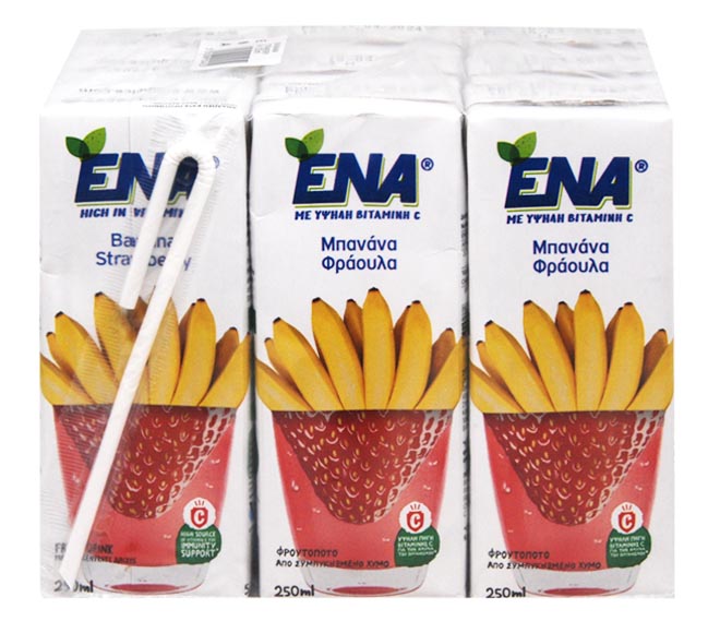 Ena Juice Drink Banana Strawberry 9X250Ml