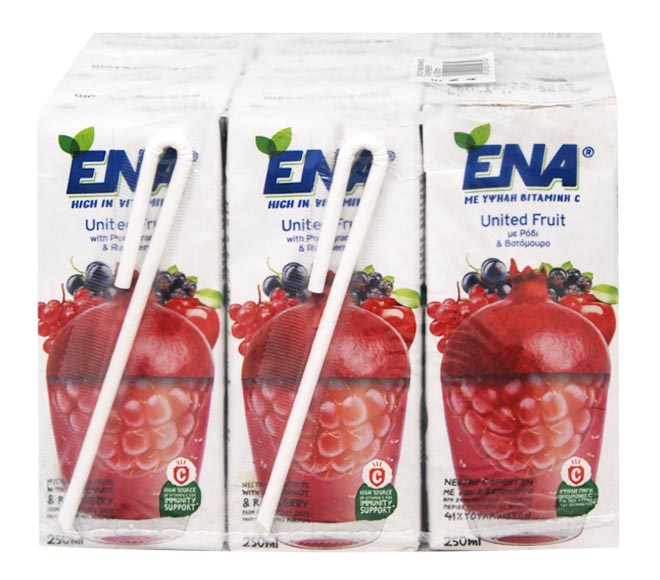 Ena United Fruit Nectar Pomegranate Raspberry 9X250Ml