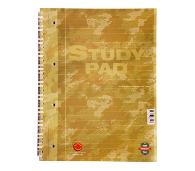 Notebook  Study Pad A4 80 Sheets Army Olive Green