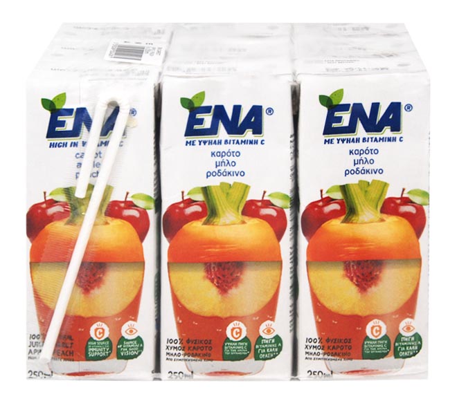 Ena Juice Drink Carrot/Apple/Peach 9X250Ml