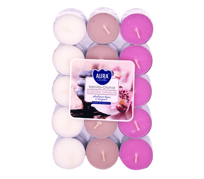 AURA Tealights candles 30pcs - Vanilla - Orchid