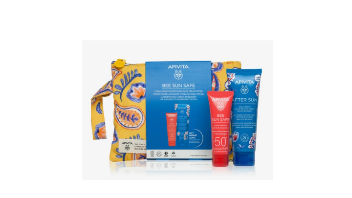 Apivita Sun Promo Offer: Hydra Sensitive Spf50 + After Sun 100Ml Free