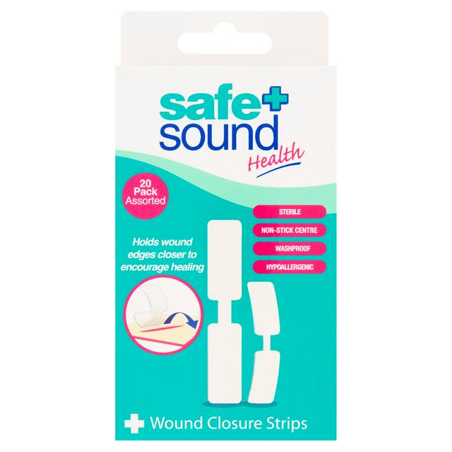 Safe+Sound Health Wound Closure Strips 20 Pack Assorted
