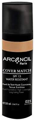 Arcancil Fond De Teint Cover Match Spf 15 High Coverage Waterproof No 025 Foundation