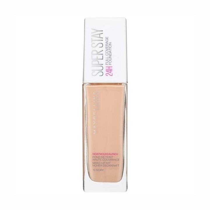 Maybelline Super Stay 24H Full Coverage Liquid Foundation 10 Ivory 30ml