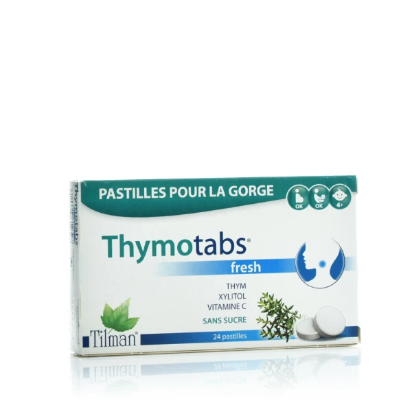 Pharmathen Tilman, Thymotabs Fresh, Throat Lozenges, 24pcs