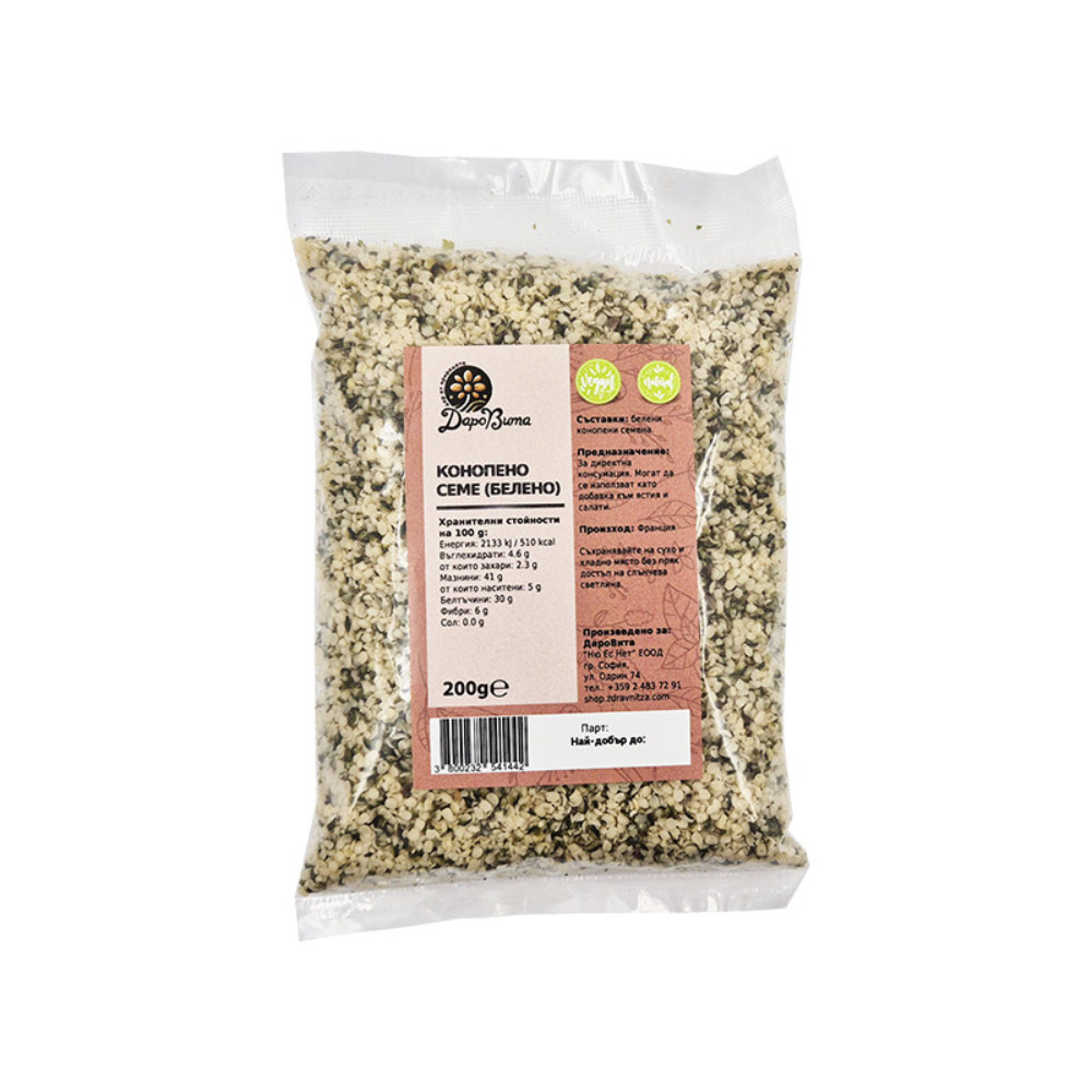 Hemp Seeds Peeled, 200 g, DaroVita