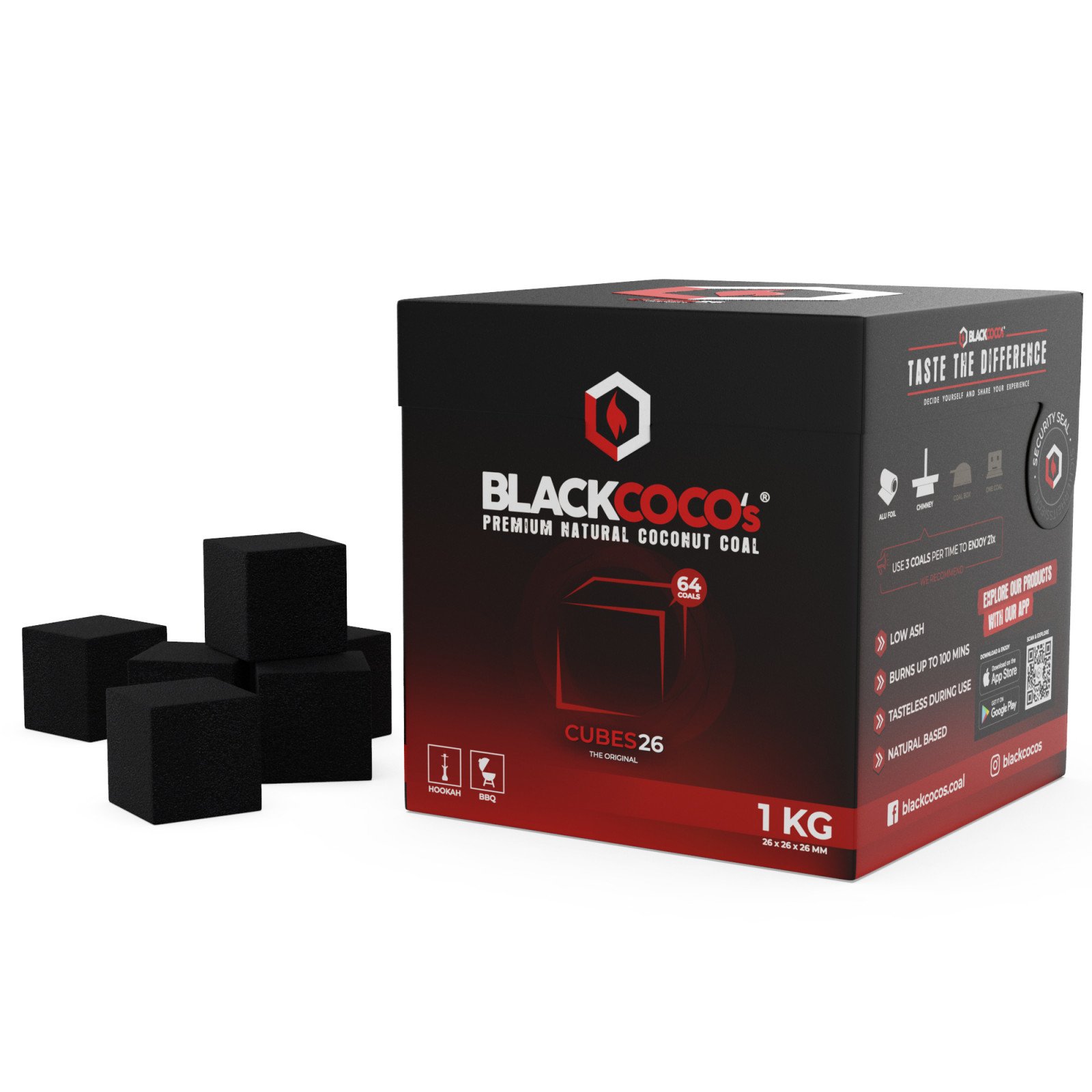 BLACK COCO HOOKAH CHARCOAL 1KG