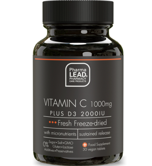 PHARMALEAD Vitamin C 1000mg plus Vitamin D3 2000iu 30 Caps