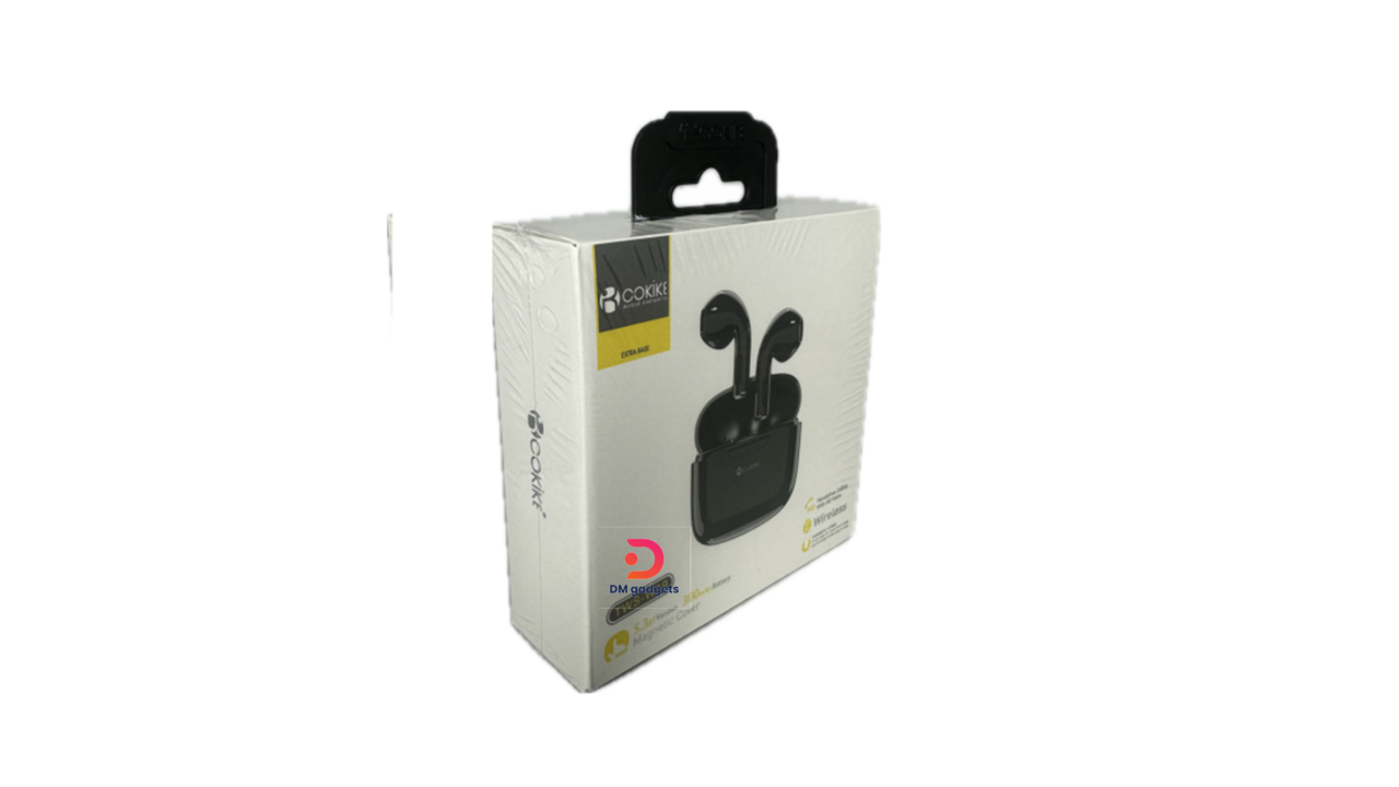 578A#Cokike® TWS-W27 Earbud Bluetooth Handsfree Headset with Magnetic Cover-Black