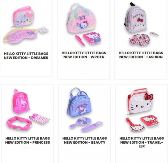 HELLO KITTY TSANTAKI ME ACCESSORRIES AS TOYS