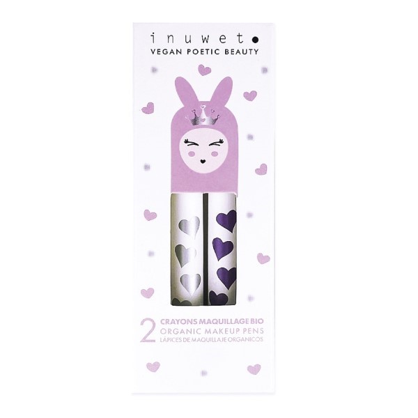 Inuwet Set of 2 Pencils White and Purple