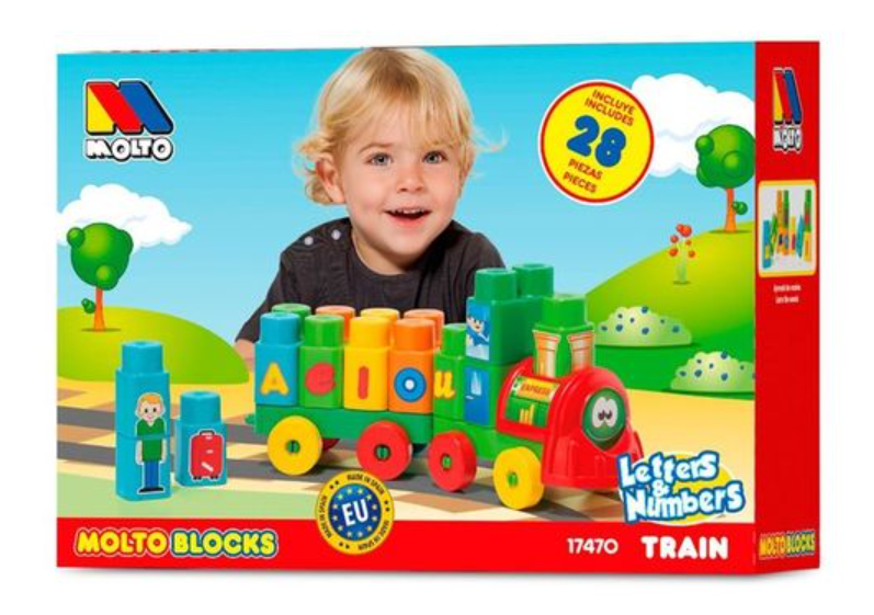 MOLTO BLOCKS TRAIN 28 PCS 17470