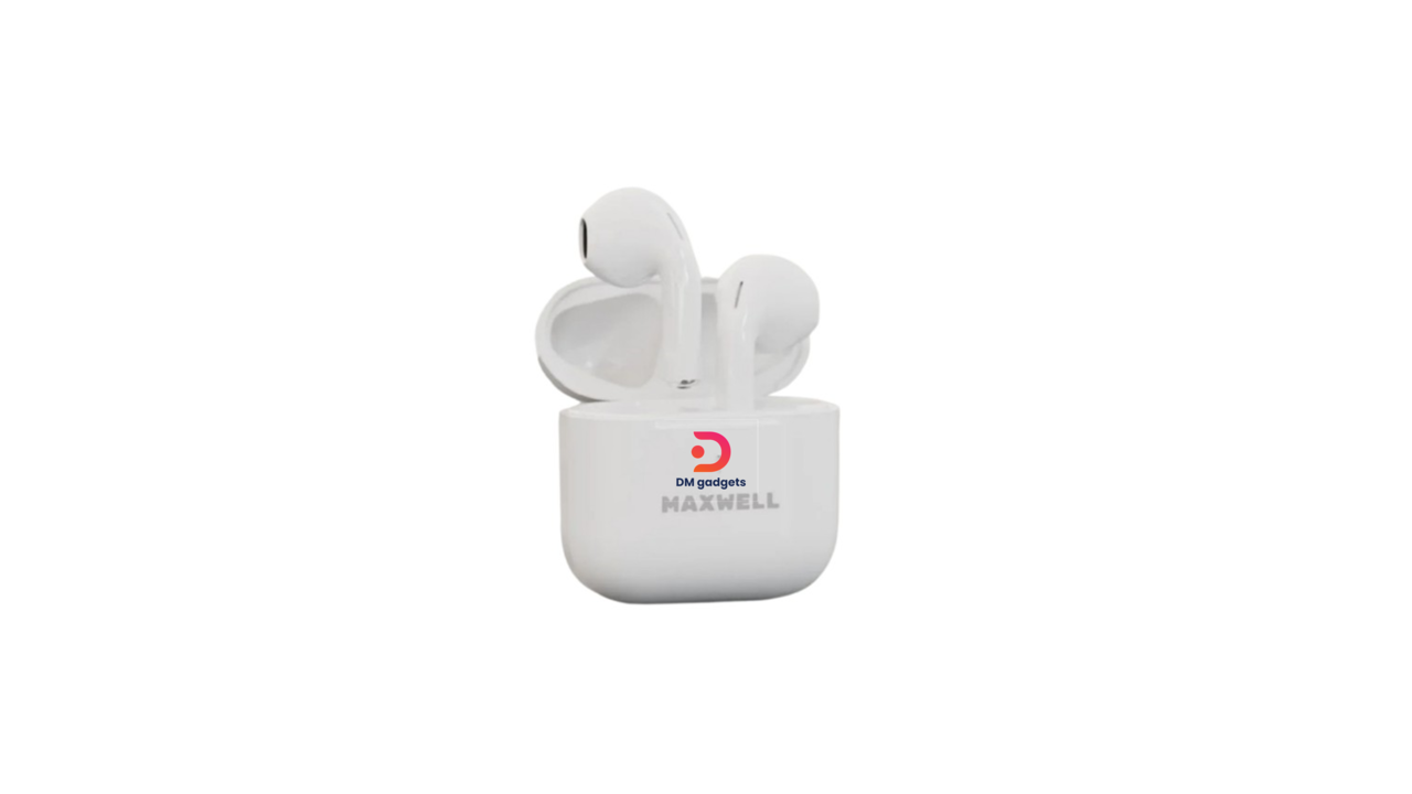 454C#Maxwell®MXB-03 Semi in Ear Wireless Bluetooth Earphones – White