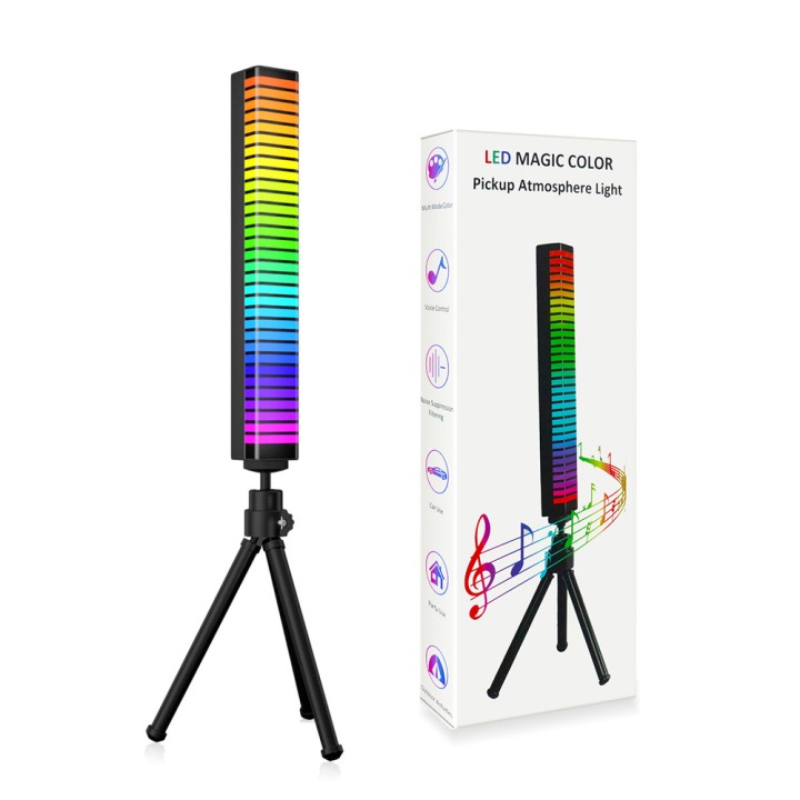 Smart App Control Led Lights Usb Rechargeable Powered Rhythm Light Bar, Rgb Sound Control Pickup Rhythm Lights