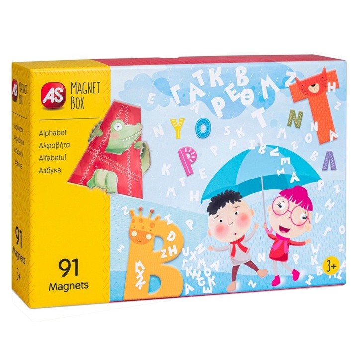 As Company Magnet Box Εκπαιδευτικό Παιχνίδι Αλφαβήτα 91 Μαγνήτες 1029-64033 (Creative Learning)
