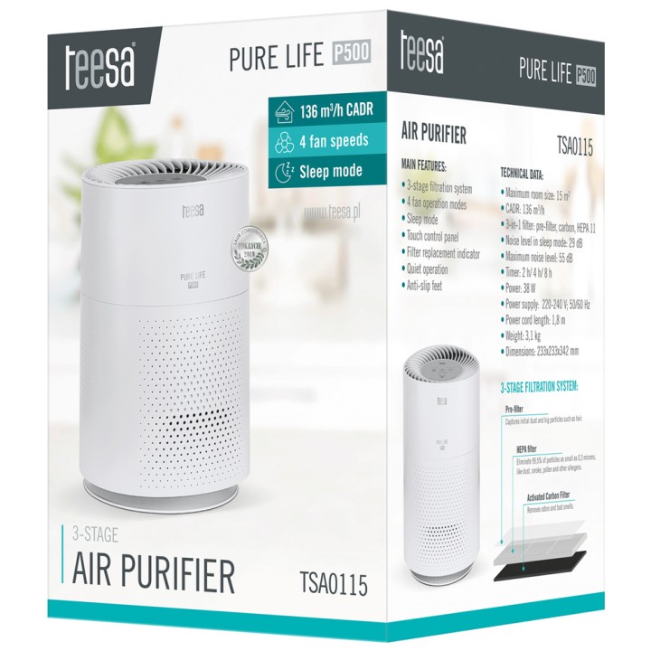 Ιονιστής (Καθαριστής Αέρα) Teesa Pure Life P500 Tsa0115